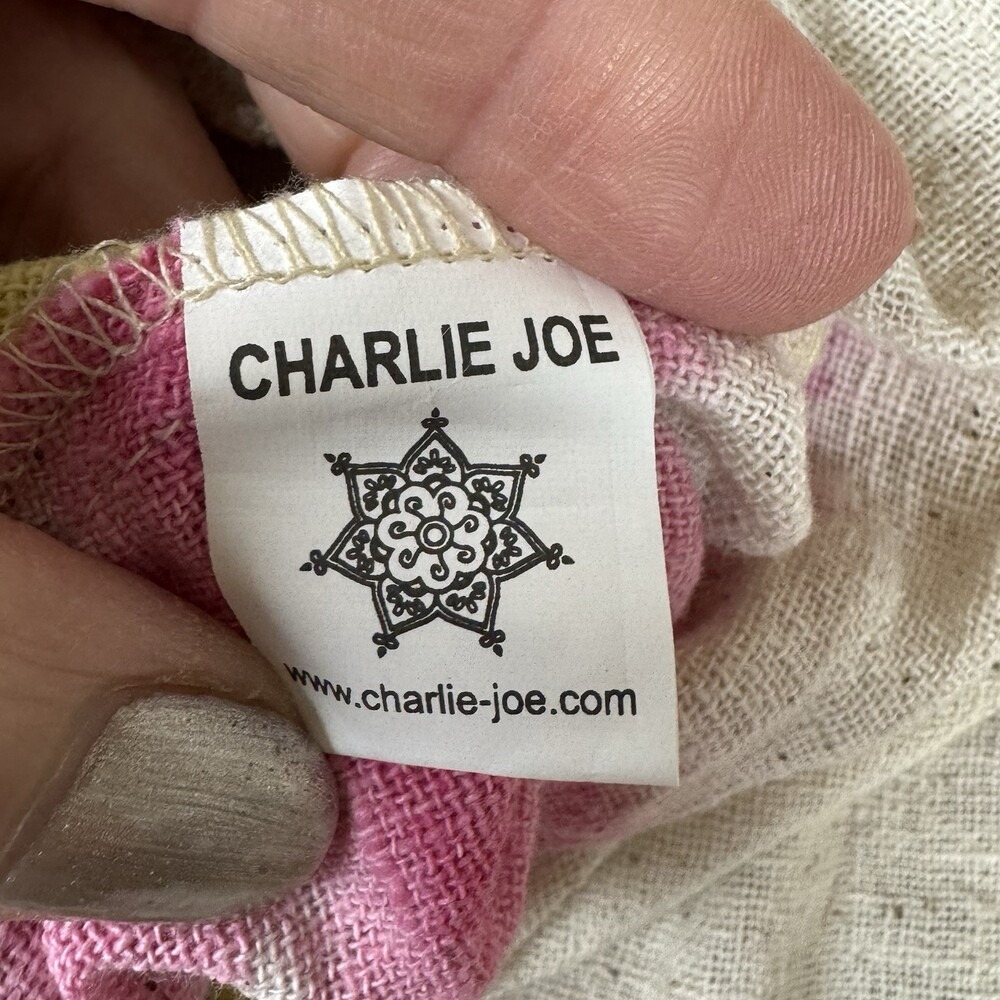 NWT Charlie Joe Maxi Sundress Beach Floral Boho Linen Cotton Boutique Wear - Picture 5 of 14